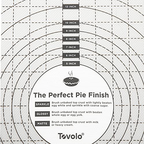 Tovolo Pro-Grade Sil Pastry Mat w/Reference Marks for Baking, Food and Meal Prep, Cooking and More 25" x 18"