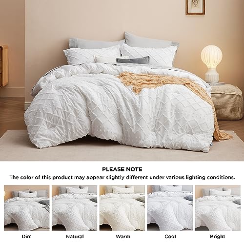 Bedsure Twin/Twin XL Comforter Set - Pumpkin Boho Twin Extra Long Comforter Set for College, Shabby Chic Dorm Bedding Set, 2 Pieces Modern Farmhouse Bed Set, Includes 1 Pillow Sham