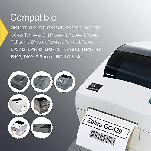 BETCKEY - 4" x 4" (102 mm x 102 mm) Shipping & Large Square Labels Compatible with Zebra & Rollo Label Printer,Premium Adhesive & Perforated [1 Rolls, 350 Labels]