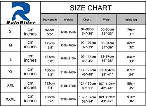 RainRider Rain Suits for Men Women Waterproof Lightweight Rain Gear Jacket Coat with Pants Workwear (Black,Small)