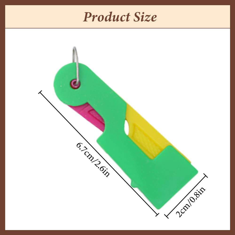 2024 New Plastic Needle Threaders,Automatic Needle Threader,Used to Quickly Thread The Thread Into The Needle Hole, Suitable for The Elderly and Those Who Like to Do Needlework(Random Color) (3 PCS)