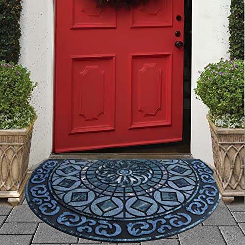 ubdyo Warm Stylish Front Door Mat - Low Pile Front Door Mat Outside Entrance - Muddy Dirt Trapping Welcome Matt Outdoor - Rubber Backing Anti Slip Indoor Doormat Entrance - Large 23" 'x 36"