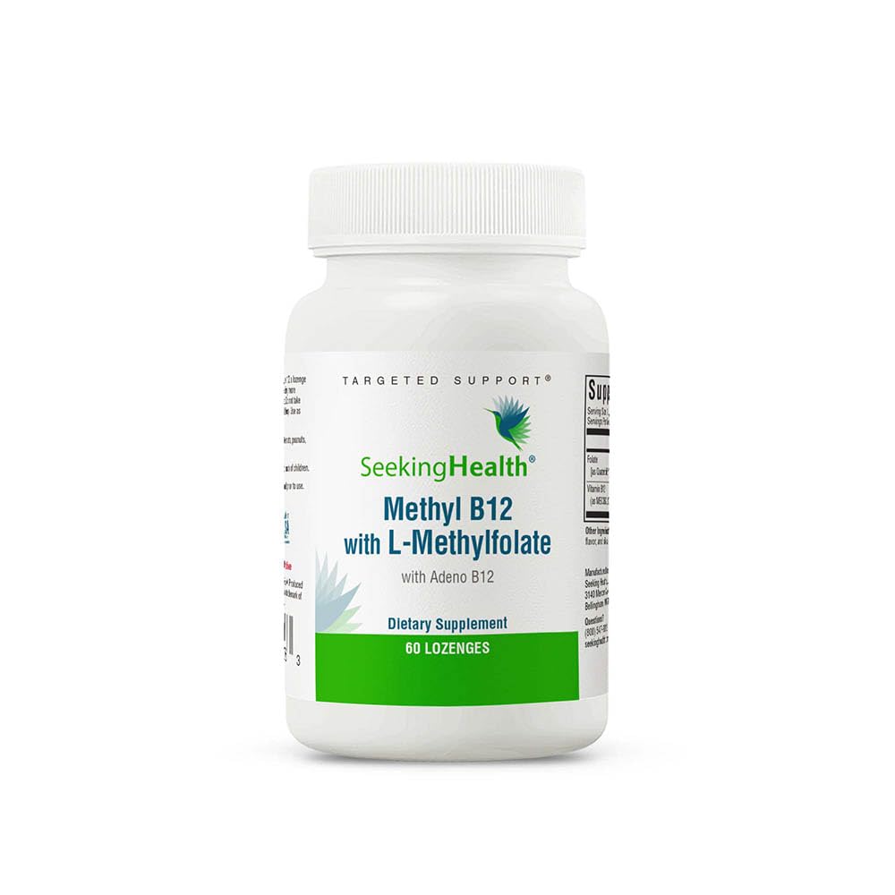 Seeking Health Methyl B12 with L-Methylfolate - MTHFR Support Supplement - Methylation Support Supplement - Lozenges to Support Brain Health & Energy - 60 Lozenges