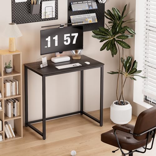 SINPAID Computer Desk 40 inches with 2-Tier Shelves Sturdy Home Office Desk with Large Storage Space Modern Gaming Desk Study Writing Laptop Table, Black Desk