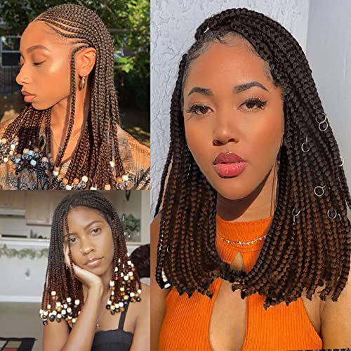 Liang Dian Braiding Hair Pre Stretched Ombre 42 Inch 8 Packs Synthetic Crochet Braids Hot Water Setting Professional Soft Yaki Texture Synthetic Hair Extensions(1B#)