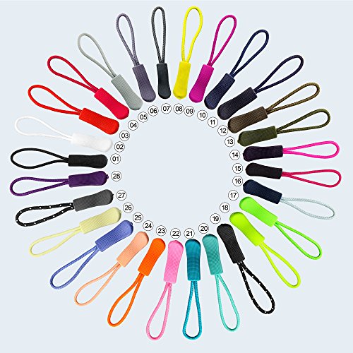 Luggage Zipper Pull Replacement for Backpack: YZSFIRM 10 Pcs Zipper Tab - Orange Heavy Duty Zipper Extender Cord for Bag Suitcase Jacket