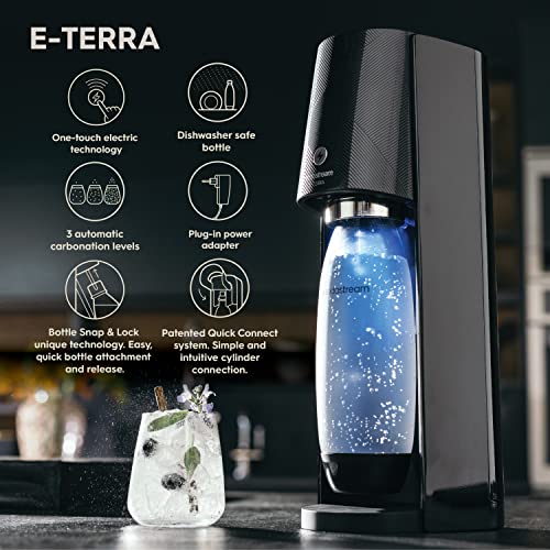 SodaStream E-TERRA Sparkling Water Maker (Black) with CO2, Carbonating Bottle, and Pepsi® Zero Sugar Mix