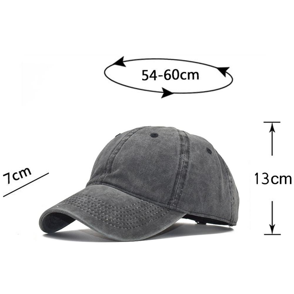 Men Women Washed Distressed Twill Cotton Cap Vintage Adjustable Hat