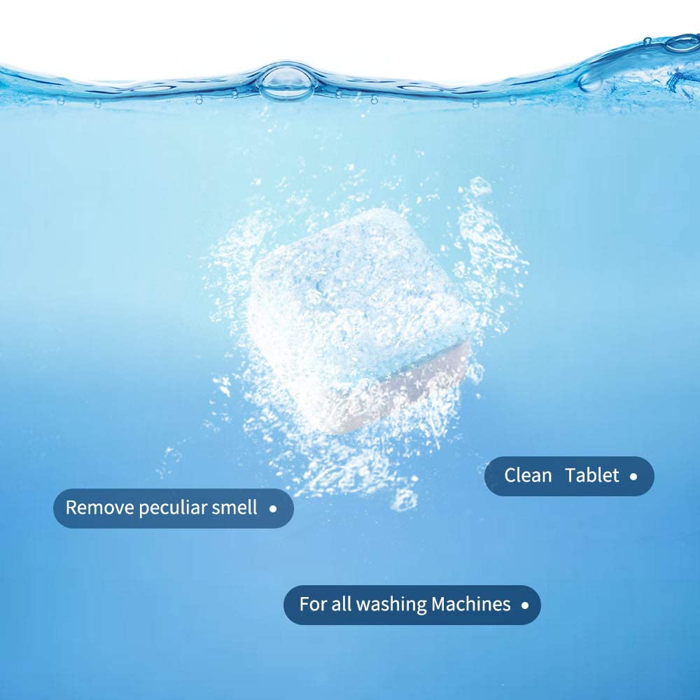 NATRUTH Washing Machine Cleaner Descaler 30 Pack Deep Cleaning Washer Cleaner Tablets For HE Front Loader & Top Load Washer