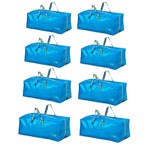 Ikea 901.491.48 Frakta Storage Bag, Blue, 8 Pack