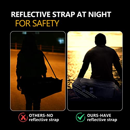 Sresk Ruckus Storage Accessories, Under Seat Storage Bag for Ruckus AKA Zoomer 2010-2022 Scooters Water and Tear Resistant 1680D Nylon with Shoulder Straps Luggage Saddle Bag (Black)