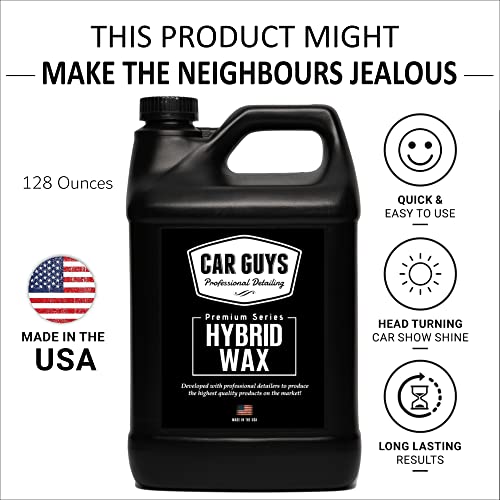 CAR GUYS Hybrid Spray Wax | Advanced Car Wax | Long Lasting and Easy To Use | Safe on All Surfaces | 18 Oz Kit