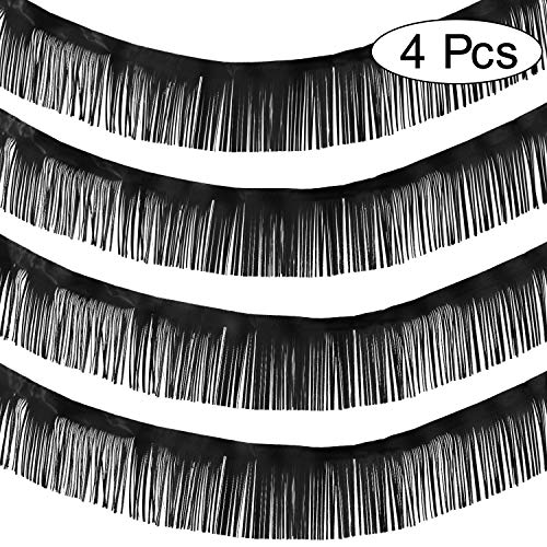 4 Packs 10 Feet Fringe Garland Foil Fringe Garland Metallic Tinsel Foil Christmas Hanging Banner for Wedding Birthday Parties Holiday Decorations and More Graduation