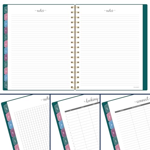 AT-A-GLANCE Planner 2024-2025 Academic, Weekly & Monthly, 7" x 8-3/4", Medium, Monthly Tabs, Flexible Cover, Harmony, Palm (1099-805A-60)