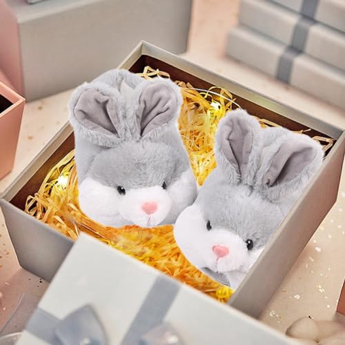 Caramella Bubble Kids Classic Bunny Slippers,Cute Animal Anti Slip House Shoes for Boy and Girl,Rabbit Slippers