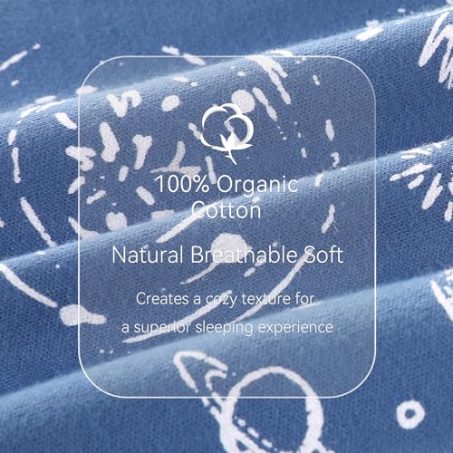 Unnivoll Baby Sleep Sack 0-6 Months 100% Cotton Long Sleeve Wearable Blanket Baby Sleep Bag with 2-Way Zipper 2 Pack 0.5 Tog Sleeping Sack for Newborn Infant