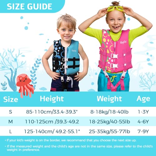 Boglia Toddler Swim Vest, Floaties for Kids, Swim Flotation with Adjustable Safety Strap for Children,20-30 lbs Age 1-3