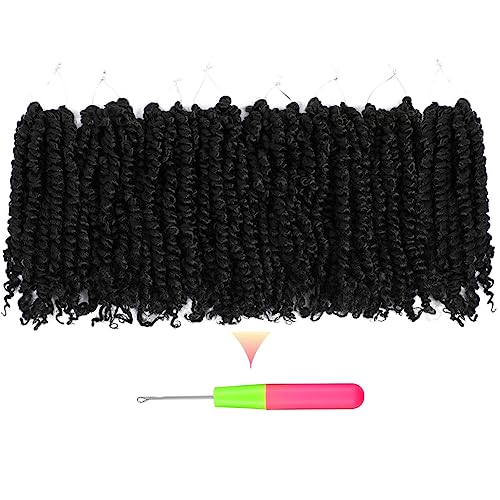 The BOHOBABE Long Pre-twisted Passion Twist Crochet Hair 24 Inch Pre-looped Long Ombre Gray Crochet Passion Twist Braiding Hair 8 Packs Soft Bohemian Twists (T1B/grey)