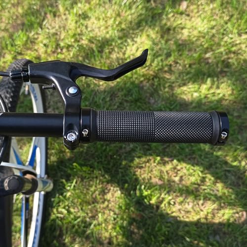 RYANGO Bike Handlebar Grips, MTB Grips with Elastic Grainy Design Bike Grips Double Lock, Bike Handlebar Grips Bicycle Grips for BMX, Foldable Urban Bicycles, E-Bike, Scooter