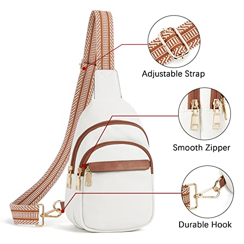 BOSTANTEN Small Sling Bag for Women Leather Crossbody Bags Fanny Pack Chest Bag for Travel