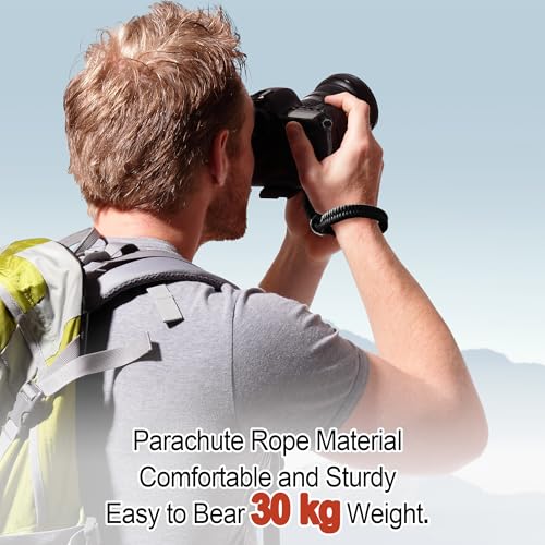 Qiang Ni Camera Wrist Strap - Paracord High-end Camera Hand Strap Wrist Lanyard for DSLR or Mirrorless Camera - Black