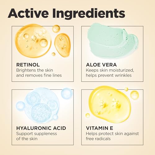 InstaSkincare Face Moisturizer with Retinol Snail Mucin Hyaluronic Acid Niacinamide Aloe Vera - Night Cream for Face - Snail Mucin Cream for All Skin Types - Made in USA (1.7 Oz)