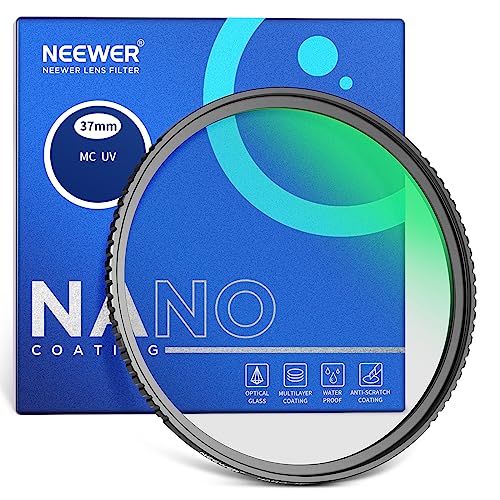 NEEWER 77mm MC UV Protection Filter 24 Layer Multi Resistant Nano Coatings/HD Optical Glass/Water Repellent/Scratch Resistant/Aluminum Alloy Ultra Slim Frame/Ultraviolet Filter