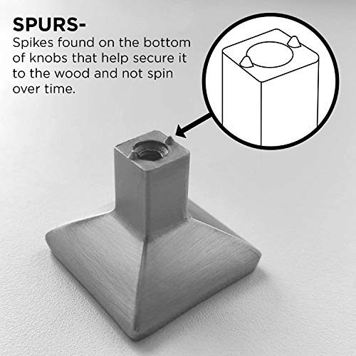 Hickory Hardware P3230-BGB Bridges Collection Home Improvement Cabinet Hardware Knobs - Kitchen Cabinet Knob for Cupboard Drawer Pulls & Dresser Brushed Golden Brass Finish 1-3/16 Inch Square - 1 Pack