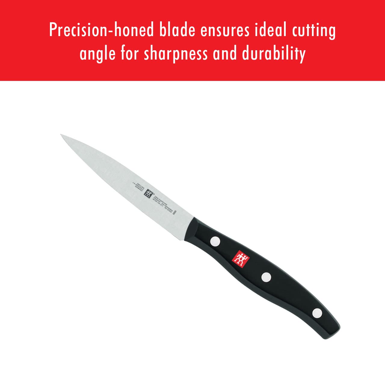ZWILLING Twin Signature 4-inch Razor-Sharp German Paring Knife, Made in Company-Owned German Factory with Special Formula Steel perfected for almost 300 Years, Dishwasher Safe