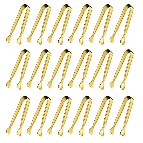Mini Serving Tongs, Anytrp 18-Packs Stainless Steel Sugar Tongs, 4.3 inch Ice Tongs Kitchen Appetizers Tong for Coffee Bar, Tea Party, Desserts Party, Sugar and Ice Bucket