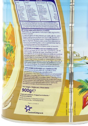 Peak Dry Whole Milk Powder, 900-Grams (Packaging May Vary)