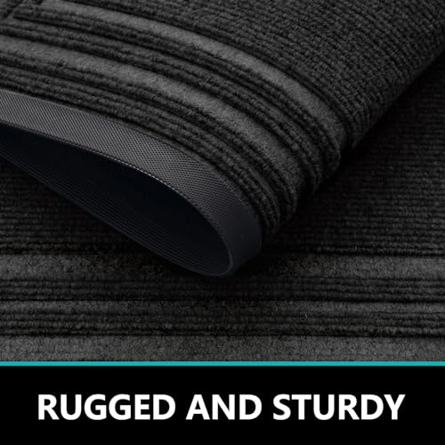 Buganda Floor Door Mat, Heavy Duty Doormat Outdoor Indoor, Natural Rubber Mat, Non Slip, Low Profile Outdoor Mat for Home Entrance, Garage, Patio Porch Farmhouse, 29x17, Beige