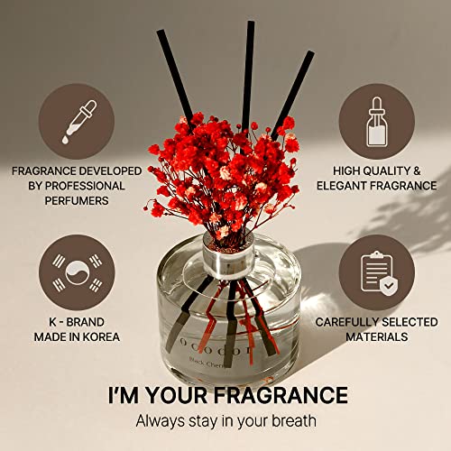 COCODOR Rose Flower Reed Diffuser/Pure Cotton/6.7oz(200ml)/1 Pack/Reed Diffuser, Reed Diffuser Set, Oil Diffuser & Reed Diffuser Sticks, Home Decor & Office Decor, Fragrance and Gifts
