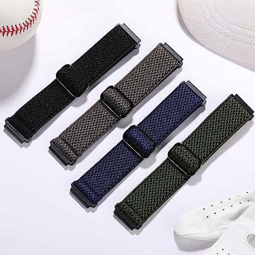 Easuny 22mm Watch Bands Compatible for Samsung Galaxy Watch 3 45mm Band/Galaxy Watch 46mm/Gear S3 Frontier, Stretchy Adjustable Elastic Nylon Woven Loop Wristband for Men Women, Army Green