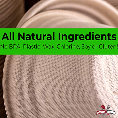 Mini 8 Oz Restaurant-Grade, Bowls Bulk 25 Pk. Great for Ice Cream, Chili or Soup. Disposable, Compostable Small Bowls are Allergen-Free, Leakproof and Microwave Safe for Hot or Cold Use
