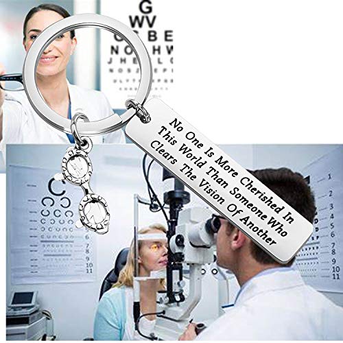 FEELMEM Optometrist Gift Eye Doctor Gift Optician Gift Eye Glasses Keychain Clears The Vision of Another Eye Doctor Jewelry