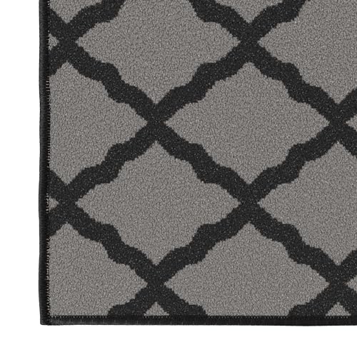 Machine Washable Moroccan Trellis Design Non-Slip Rubberback 2x5 Traditional Indoor Runner Rug for Hallway, Kitchen, Bedroom, Entryway, 20" x 59", Yellow