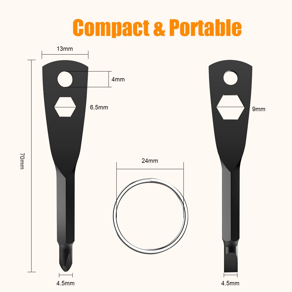 Valentines Day Gifts for Him,KUSONKEY Stocking Stuffers for Men, 4-in-1 Keychain Screwdriver Screwdriver Tool Bit with Phillips,Slotted and Hex Wrench Cool Gadgets