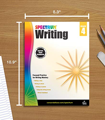 Spectrum Writing 4th Grade Workbooks, Learn to Write a Story, to Inform, an Opinion, Handwriting Practice for Kids 8-10, Classroom or Homeschool Curriculum
