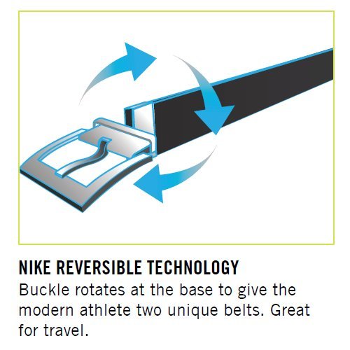 NIKE Men's Standard New Tech Essentials Reversible Web Belt, Black/Charcoal, One Size