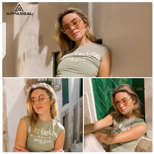 Appassal Oversized Snake Sunglasses for Women Men Large Rectangular Y2K 90s Glasses Sunnies AP3687,Gold/Grey