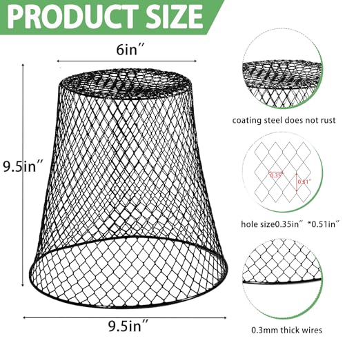 Sapbontchi Garden Cloches for Plants, Chicken Wire Plant Covers Plant Protectors from Animals Plant Protector Metal Plant Cages to Keep Rabbits Out Bunnies Chicken Squirrels Bird Out