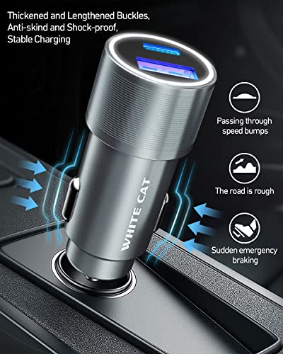 USB C Car Charger 38W Car Charger Adapter Fast Charging,Type C Car Charger Apple Car Charger with 3.3ft Type C to Lightning Cable for iPhone 14/14 Pro/14 Pro Max/14 Plus/13/12/11/XS/XS Max/XR/X