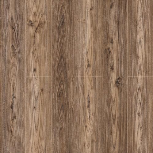 Brown Wood-Look Vinyl Floor Planks-36"x6" Peel & Stick Tiles, Waterproof Self-Adhesive Flooring for Bathroom, Bedroom, Kichen,Living Room, (4 Pack 6 Sq.Ft,Dark Brown)