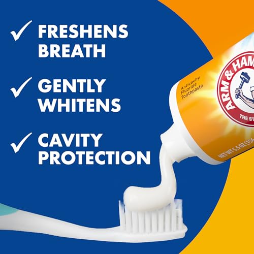 ARM & HAMMER Toothpaste Plus TheraBreath Breath Fresheners, Invigorating ICY Mint Flavor, Whitening Anticavity Fluoride Toothpaste for Bad Breath, 5.5 Oz (Pack of 2)