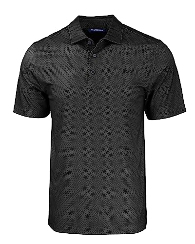Cutter & Buck Pike Eco Tonal Geo Print Stretch Recycled Mens Big & Tall Polo, Cardinal Red