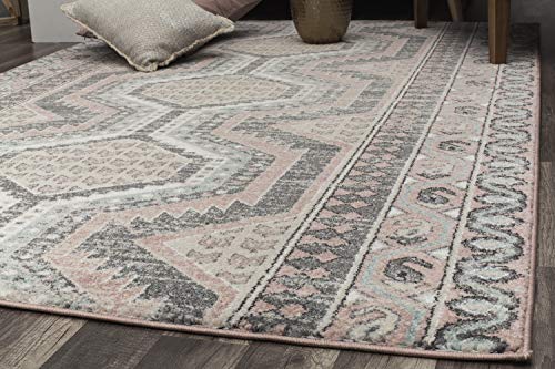 Rugs America Harper HRYA2 Vintage Transitional Area Rug (5'0"X7'0", Heath)