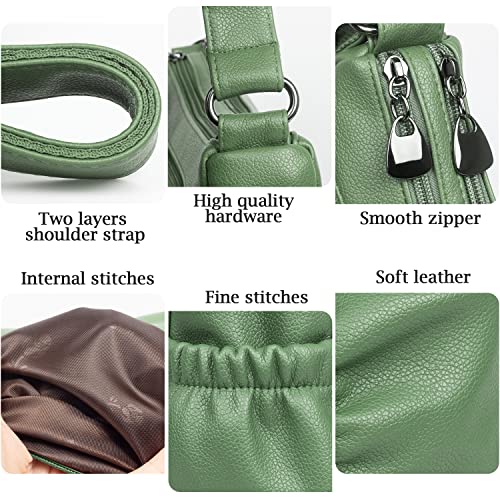 Crossbody Purse for Women Ladies Soft PU Leather Shoulder Bag Medium Roomy Handbag Fashion Tote Top Handle Satchel