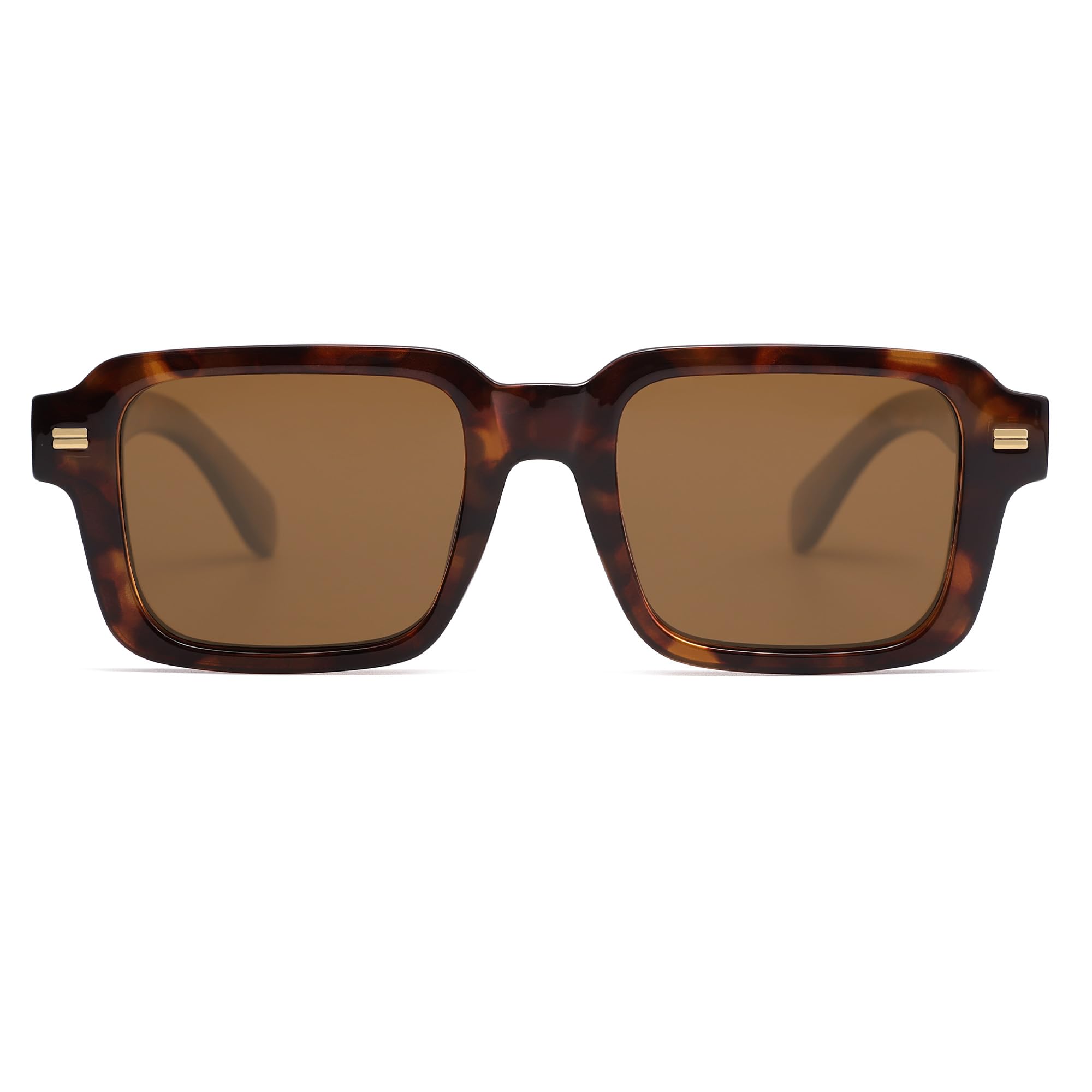 SOJOS Trendy Square Polarized Sunglasses for Men Women, 70s 80s Retro Vintage Rectangle Shades SJ2345