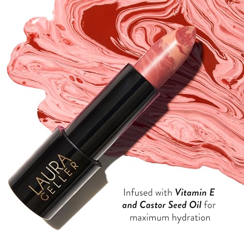 LAURA GELLER NEW YORK Italian Marble Sheer Lipstick - Berry Banana - Hydrating & Lightweight - Vitamin E & Caster Seed Oil - Cream Finish